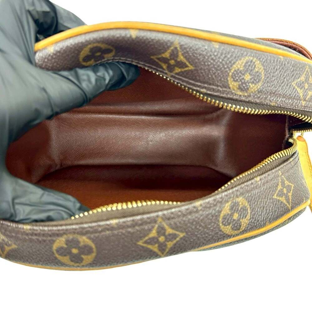 LOUIS VUITTON Authentic Brown Monogram Leather Pochette Shoulder Bag - Picture 9 of 10